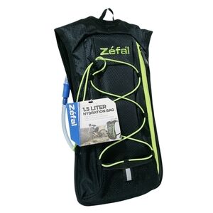 Zefal Outdoors 1.5 Liter Hydration Bag Backpack Black/Green NWT